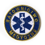 Emblemat Ratownictwo Medyczne koło złoto elegant