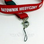 Smycz Ratownik Medyczny czerwona komórka