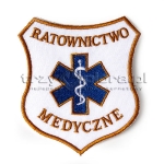 Emblemat Ratownictwo Medyczne tarcza stare złoto