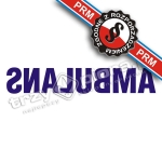 AMBULANS lustrzane oznakowanie PRM granat