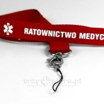 Smycz Ratownictwo Medyczne czerwona komórka