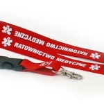 Smycz Ratownictwo Medyczne czerwona