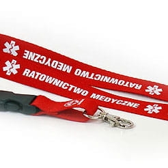 Smycz Ratownictwo Medyczne czerwona