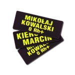 imiennik YELLOW FLUO 1 - 3 linijki na zamówienie tło czarne (13x5cm)
