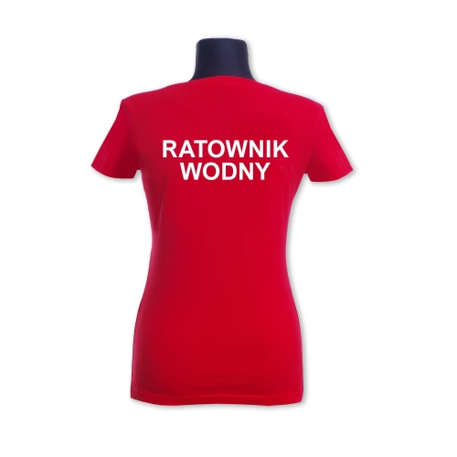 damska_koszulka_RATOWNIK_WODNY_czerwona tył.jpg