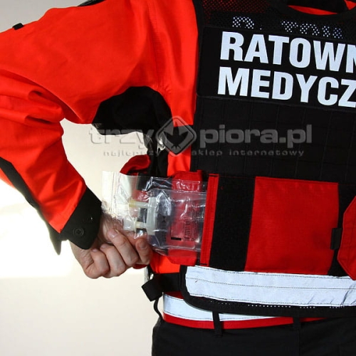 na zdjęciu CZERWONA kamizelka taktyczna ratownika medycznego. Kamizelka sprzedawana jest bez wyposażenia.