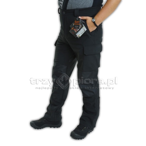Spodnie Zimowe Softshell NorthWind Polardistans Czarne od TrzyPióra.pl