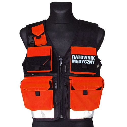 Modułowa Kamizelka Taktyczna Ratownika FLUO PRM  + KPL. EMBL.