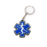 Brelok Krzyż z Eskulapem PCV