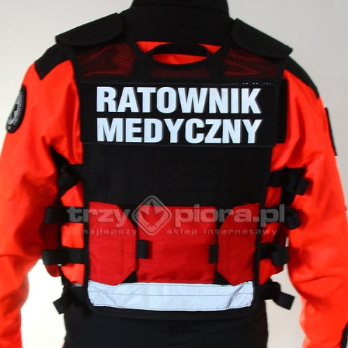 na zdjęciu CZERWONA kamizelka taktyczna ratownika medycznego. Kamizelka sprzedawana jest bez wyposażenia.