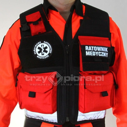 Poglądowe zdjęcia kamizelki w wersji FLUO